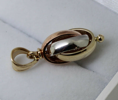 Kaedesigns New 9ct 9k Yellow Rose & White Gold Oval Belcher Pendant