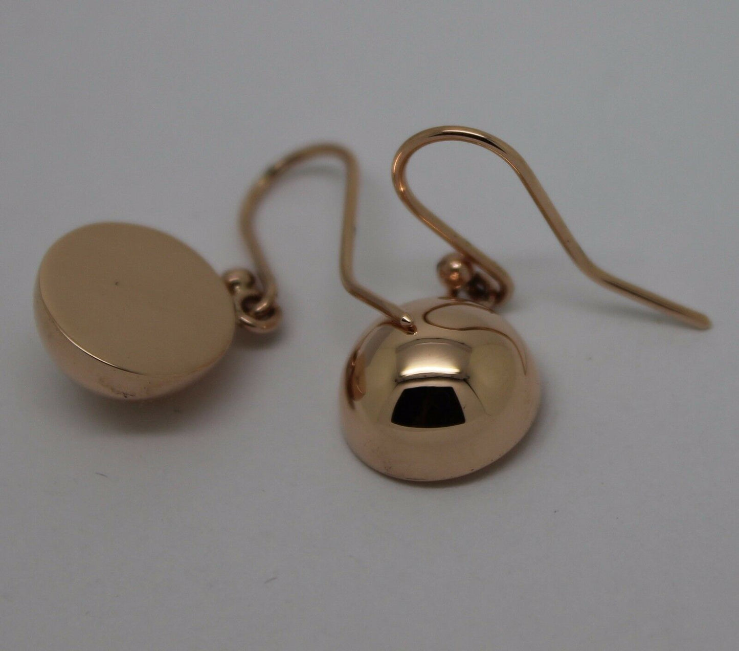 Genuine 9kt 9ct 375 Solid Yellow, Rose & White Gold 12mm Half Plain Ball Earrings
