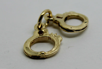 Kaedesigns, 9ct 9k Yellow or Rose or White Gold 375 Handcuffs Charm Or Pendant