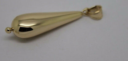 Kaedesigns Genuine 9ct 9k Yellow, Rose or White Gold Long Teardrop Pendant