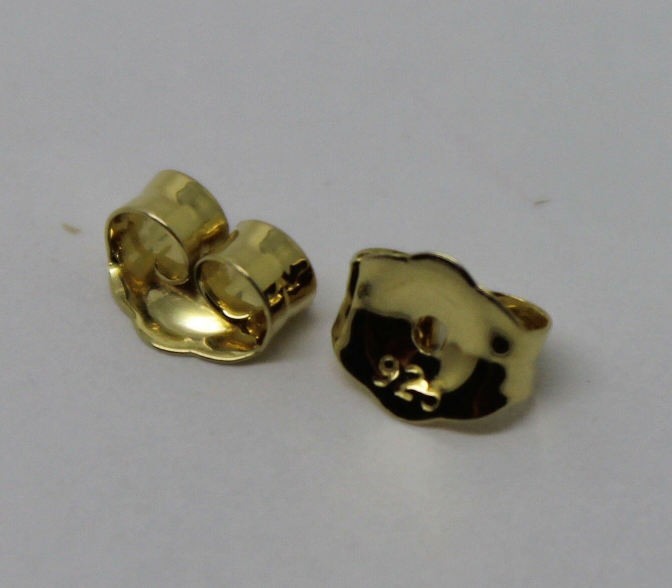 Kaedesigns SGP Yellow Gold Plated Sterling Silver 925 Earrings Butterfly Backs 4.8mm