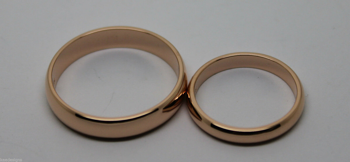 Kaedesigns, 2 Rings X Custom Made Solid 18ct 18kt Yellow,Rose or White Gold Wedding Bands