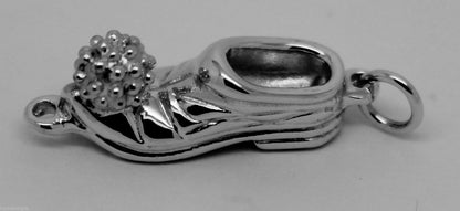 Kaedesigns Genuine Heavy 9ct New White Gold Solid Shoe Boot Pendant