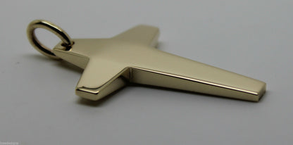 Kaedesigns New Large  Solid Heavy 9ct Yellow, Rose or White Gold Flat Plain Cross Pendant