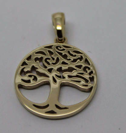 Kaedesigns Genuine 9ct Yellow, Rose or White Gold Oval Filigree Tree Of Life Pendant