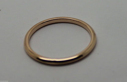 Genuine Solid 9ct 9k White Or Rose Or Yellow Gold 1.5mm Wedding Band Ring