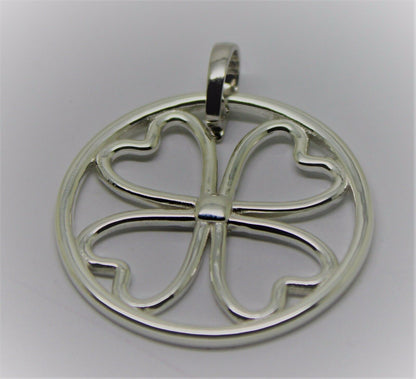 Sterling Silver 925 Four Heart Pendant with Detachable Enhancer
