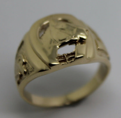 Kaedesigns, 9ct 375 Yellow or Rose or White Gold Large Heavy Horse Shoe Ring 390