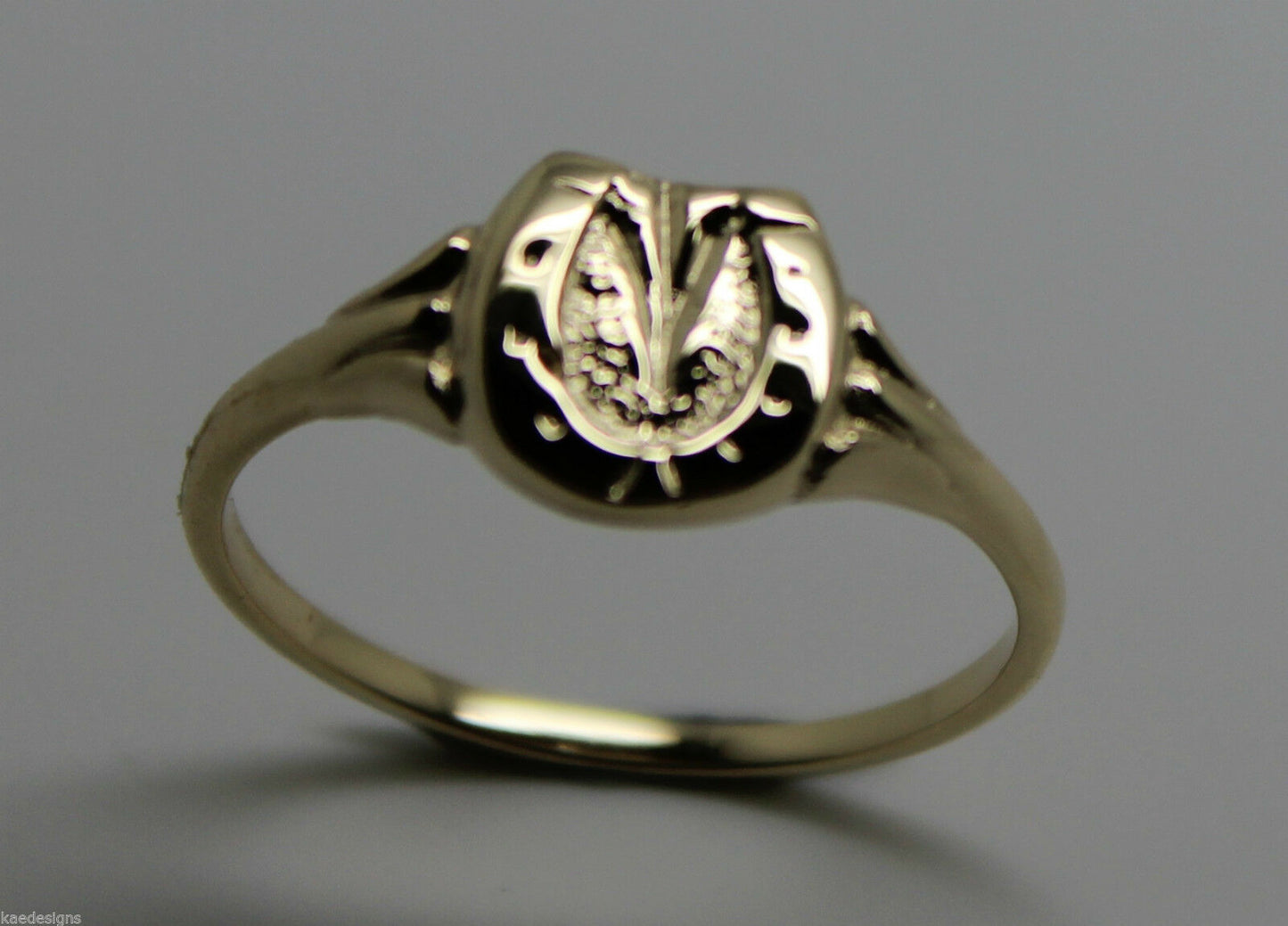 Genuine Solid 9ct 9kt Yellow Gold 375 Childs Lucky Horseshoe Ring - Choose your size