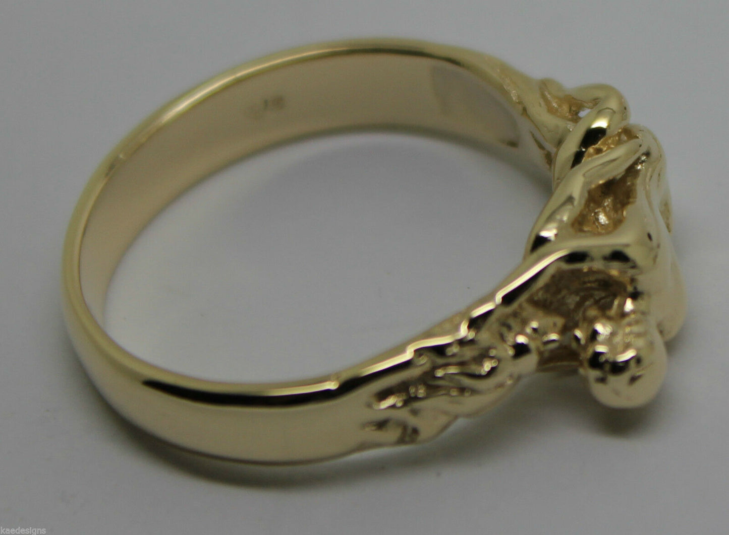 Genuine 9kt 9ct Solid Yellow, Rose or White Gold Making Love Ring  276