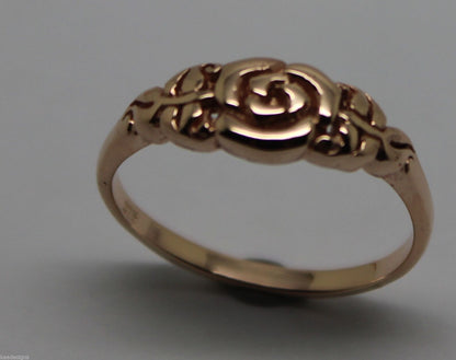 Genuine Solid 9ct White Or Rose Or Yellow Gold Flower Ring Choose Size F To K