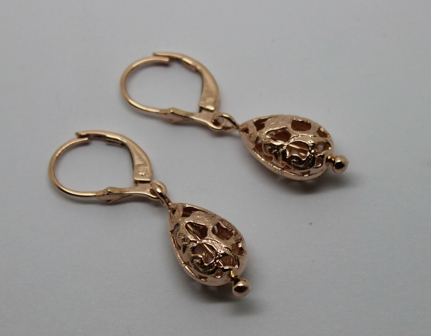 Genuine 9ct 9k 375 Yellow, Rose or White Gold Teardrop Earrings Continental Clip Hooks