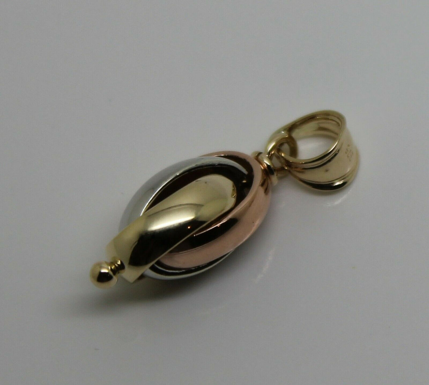 Kaedesigns New 9ct 9k Yellow Rose & White Gold Oval Belcher Pendant