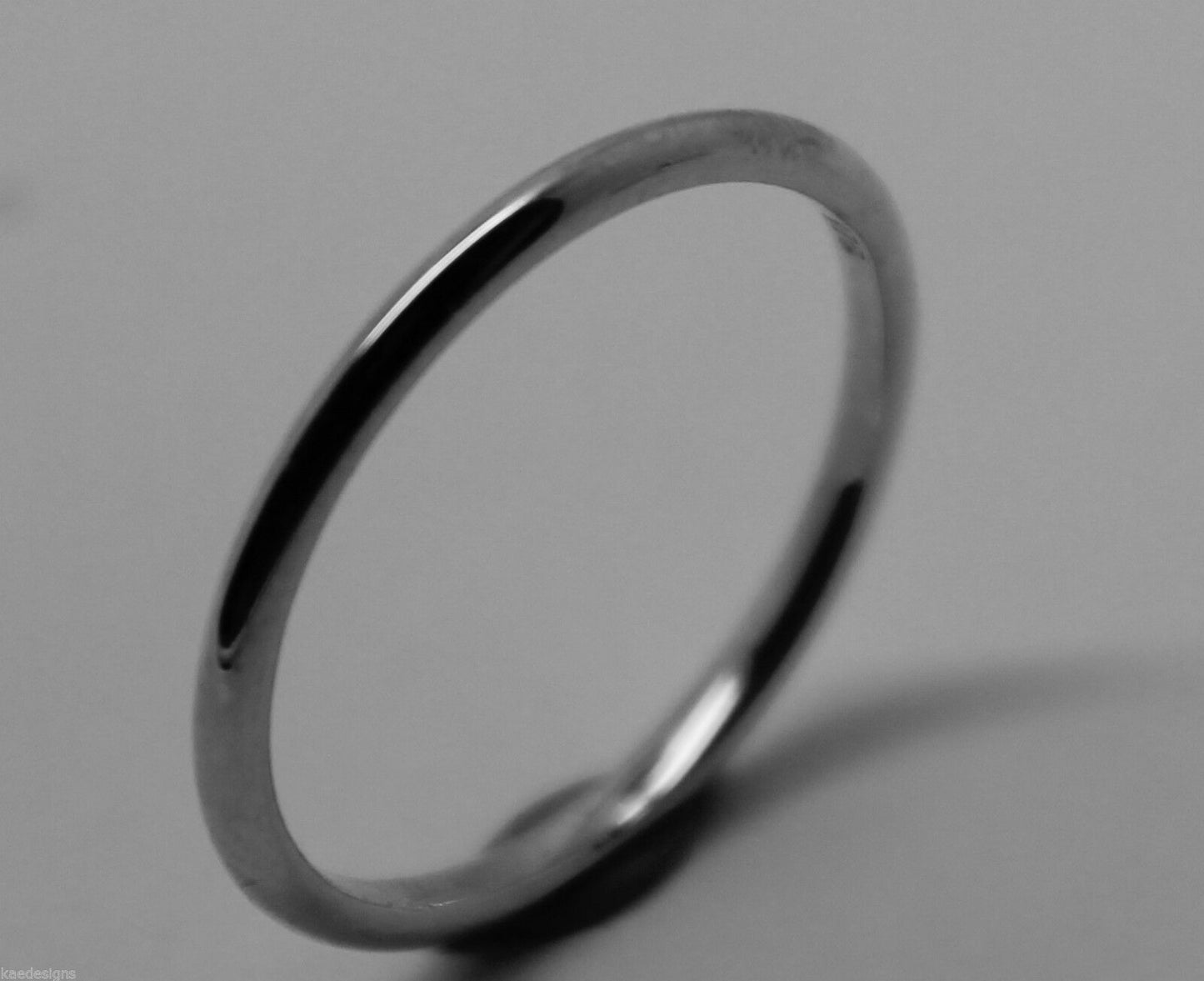 Genuine Solid 9ct 9k White Or Rose Or Yellow Gold 1.5mm Wedding Band Ring