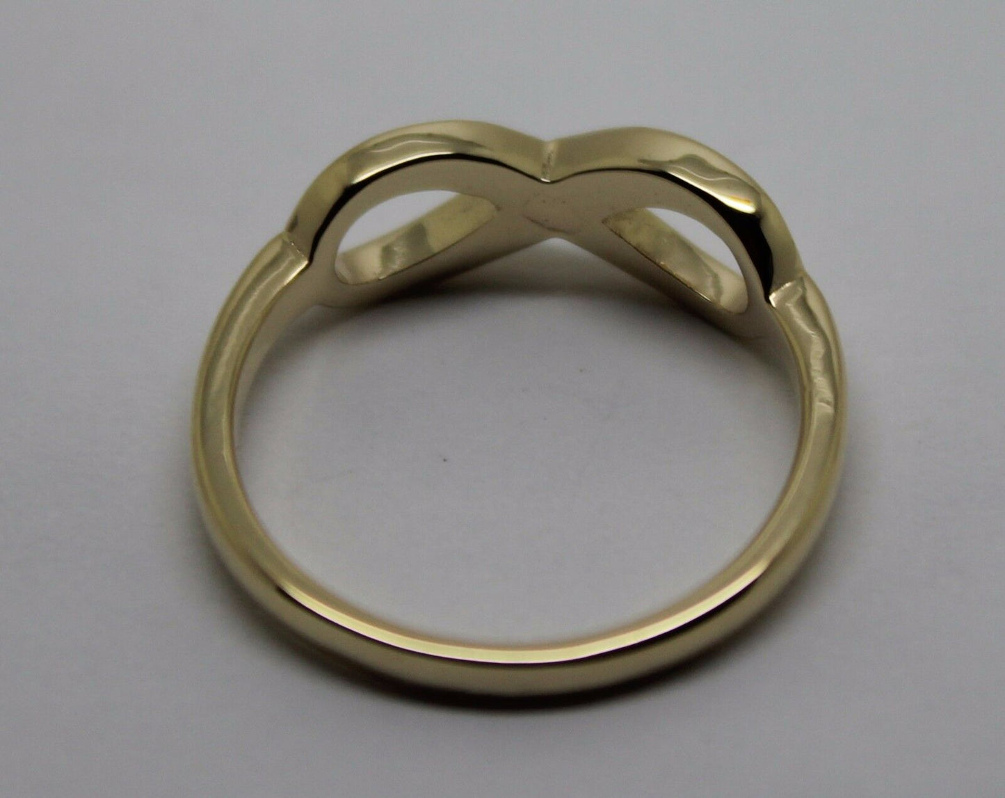 Genuine 9ct 9k 375 Yellow, Rose or White Gold Solid Infinity Ring Size J