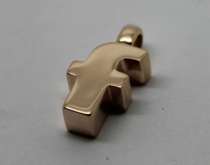 Kaedesigns, Genuine 375 9ct Yellow Or Rose Or White Gold 375 Initial Pendant F