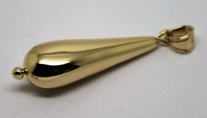 Kaedesigns Genuine 9ct 9k Yellow, Rose or White Gold Long Teardrop Pendant