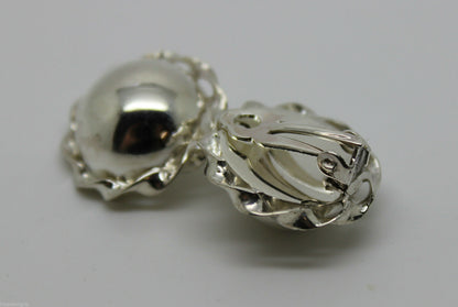 Kaedesigns Sterling Silver 925 Half Large Ball Round Clip On Earrings