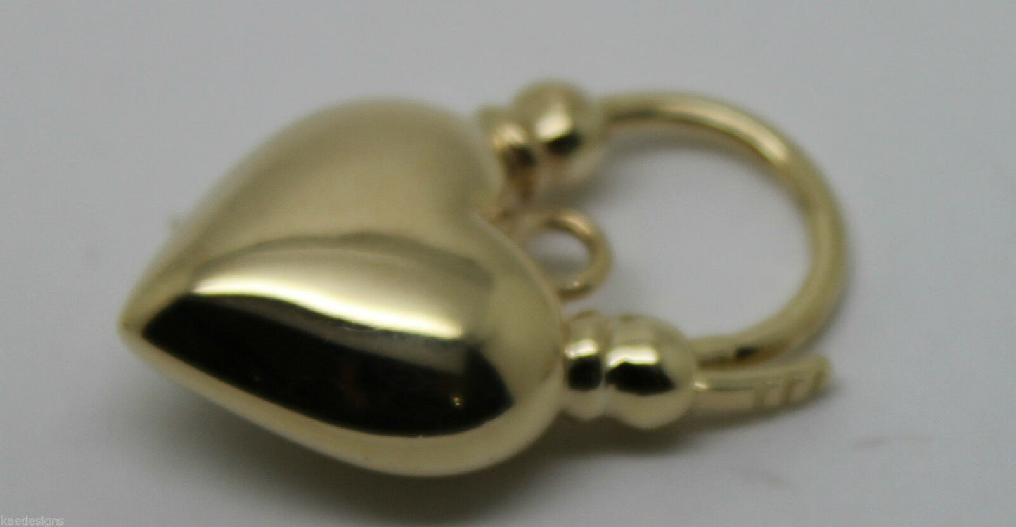 Kaedesigns 9ct 9k 375 Yellow Gold or White Gold or Rose Gold Heart Locket Padlock