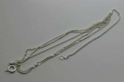 Genuine 925 Sterling Silver Kerb Curb Link Chain Necklace 40cm, 45cm, 50cm or 55cm