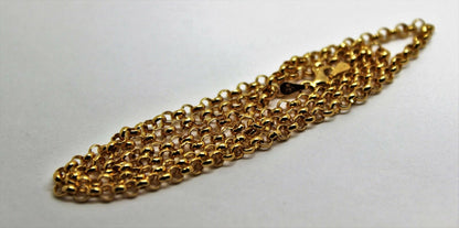 Genuine 9ct Yellow Gold Belcher Chain Necklace 55cm 11 grams
