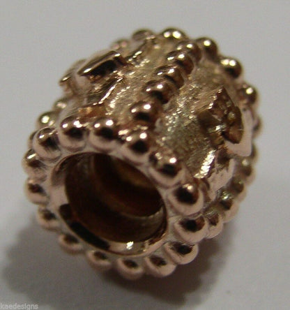 Genuine 9ct Yellow or Rose or White Gold or Silver Celtic Claddagh Charm for Bead Bracelet or Necklace.