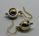 Kaedesigns New 9k 9ct Yellow & White Gold Spinner Belcher Ball Earrings