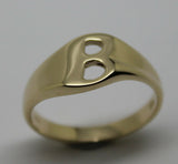Kaedesigns, Genuine, 9ct 9k Solid Yellow Or Rose Or White Gold 375 Large Initial Ring B