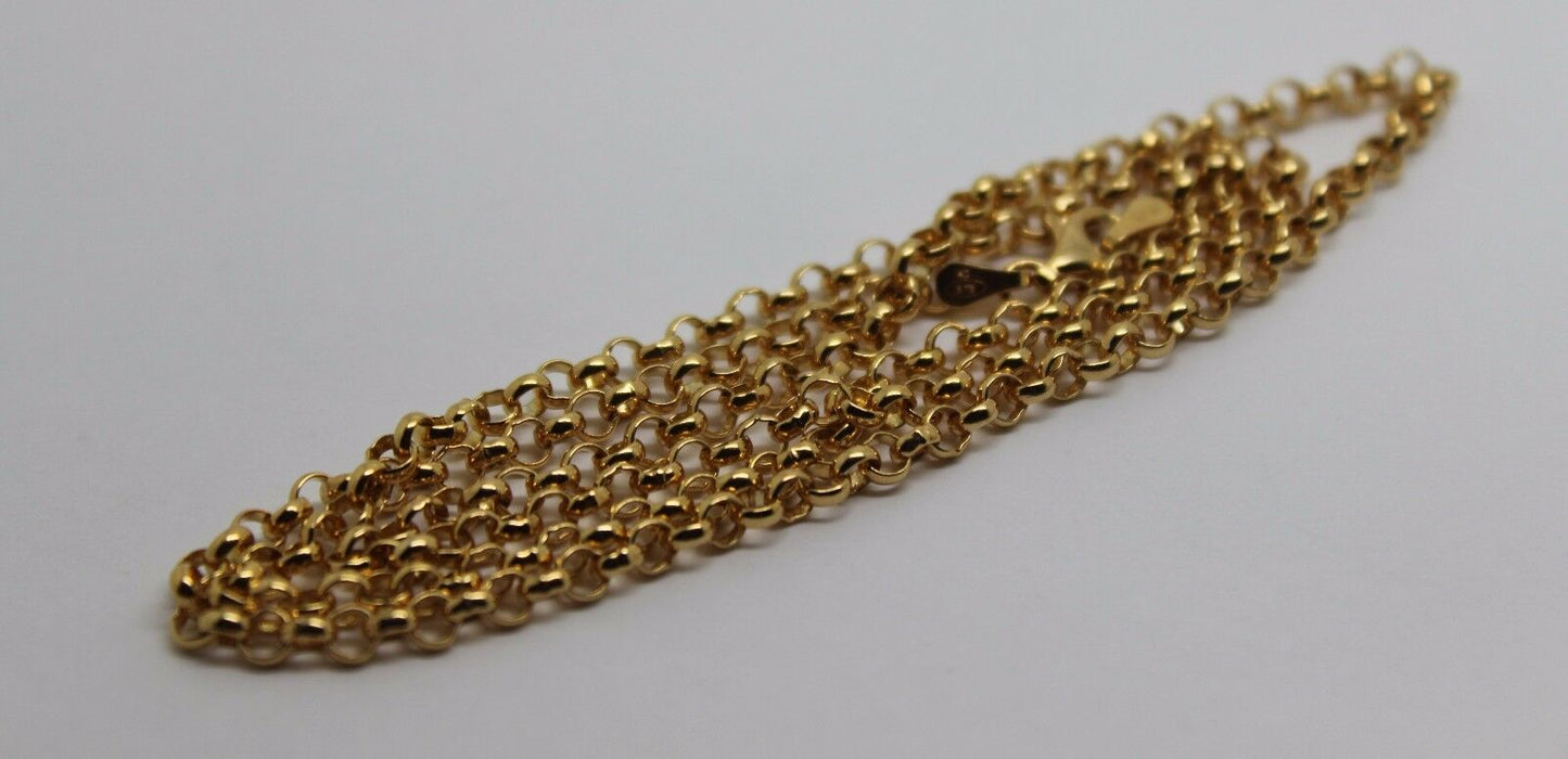 Genuine 9ct Yellow Gold Belcher Chain Necklace 55cm 11 grams