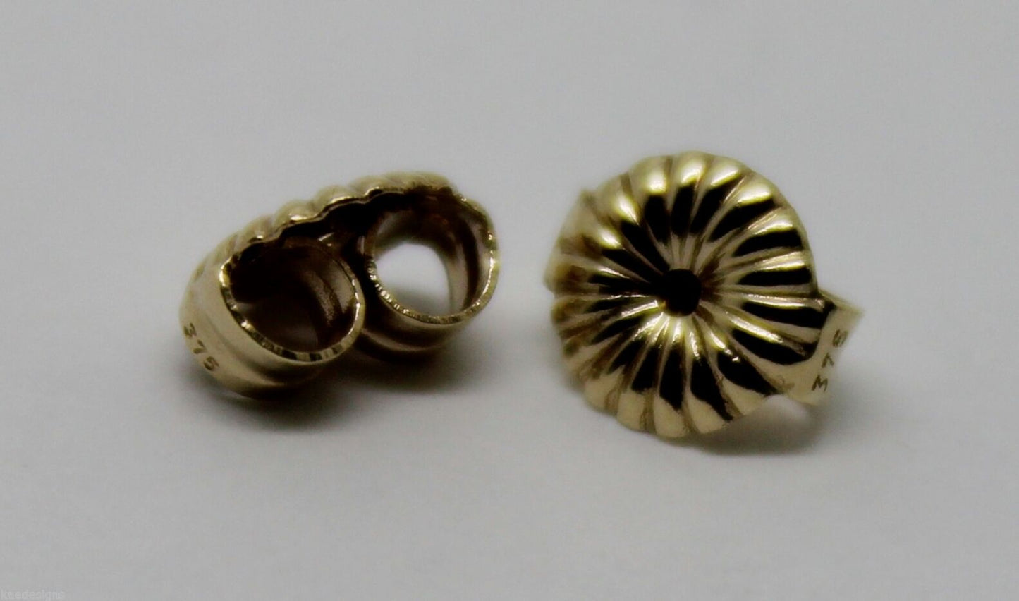 Kaedesigns 9ct 9k 375 Yellow Or White Gold Flower Earring Butterfly Backs 5.5mm Or 9mm