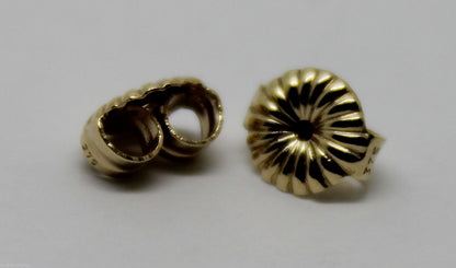 Kaedesigns 9ct 9k 375 Yellow Or White Gold Flower Earring Butterfly Backs 5.5mm Or 9mm