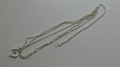 Genuine 925 Sterling Silver Kerb Curb Link Chain Necklace 40cm, 45cm, 50cm or 55cm