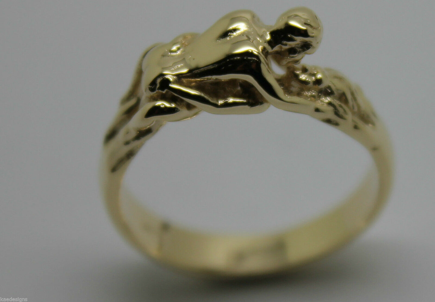 Genuine 9kt 9ct Solid Yellow, Rose or White Gold Making Love Ring  276