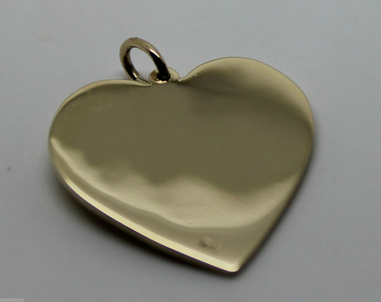 Genuine 375 9ct Yellow Or Rose Or White Gold Large Heart Shield Pendant