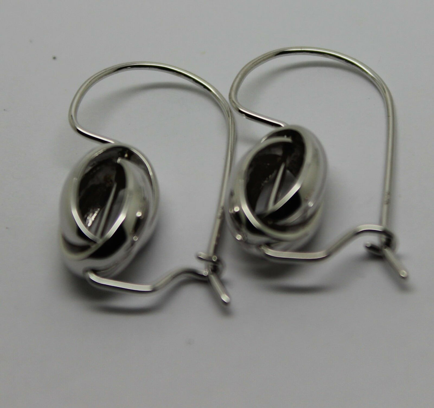 Kaedesigns Genuine 9ct 9K 375 Yellow, Rose or White  Gold Spinning Oval Belcher Ball Earrings
