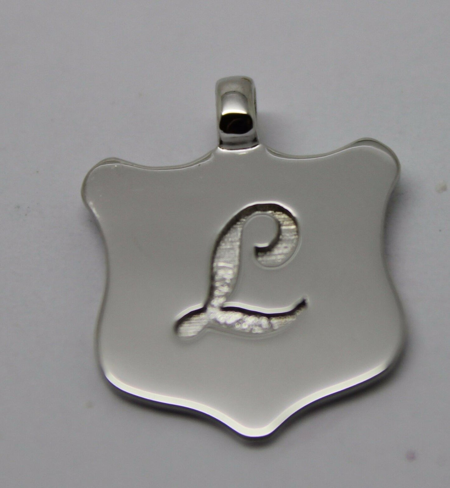 Kaedesigns, New Genuine 9K 9ct Yellow, Rose or White Gold Shield Pendant With Your Initial