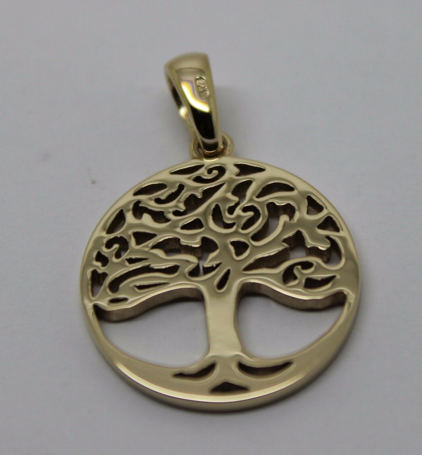 Kaedesigns Genuine 9ct Yellow, Rose or White Gold Oval Filigree Tree Of Life Pendant