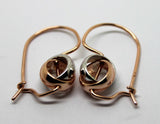 Kaedesigns New Genuine 9ct 10mm Rose White Gold Belcher Spinning Earrings