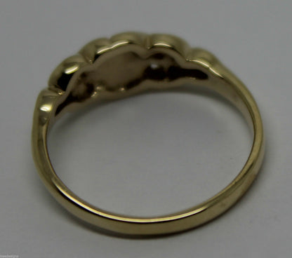 Genuine Solid 9ct White Or Rose Or Yellow Gold Flower Ring Choose Size F To K
