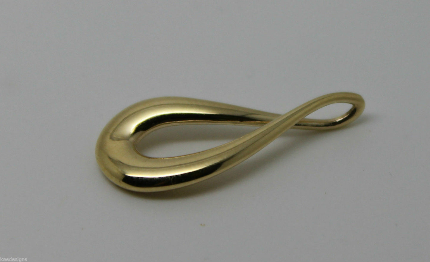 Kaedesigns Genuine 9ct 9K 375 Yellow or Rose or White Gold Large Tear Drop Pendant