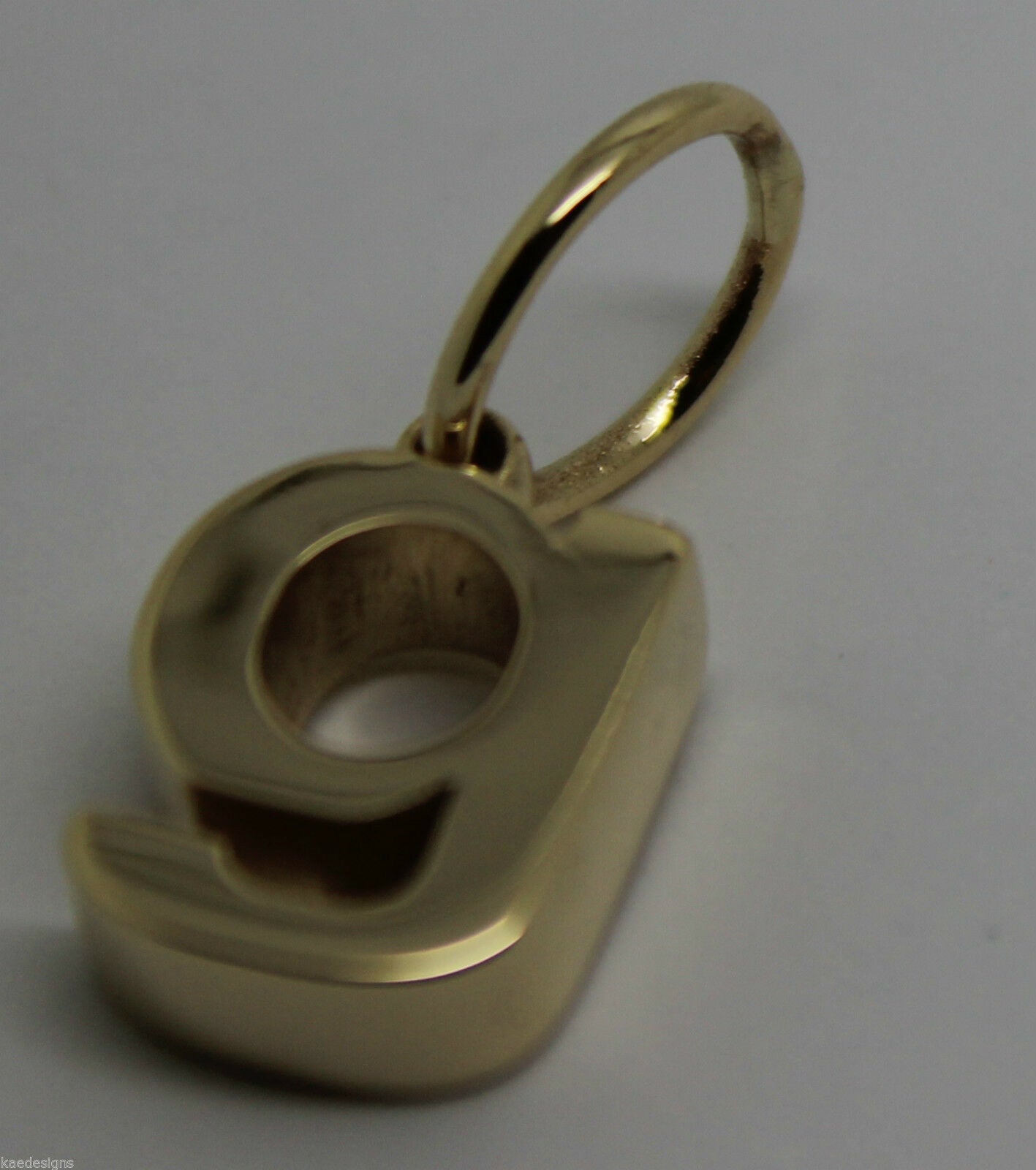 Kaedesigns, Genuine 9ct 9kt Genuine Solid Yellow, Rose or White Gold Initial Pendant G