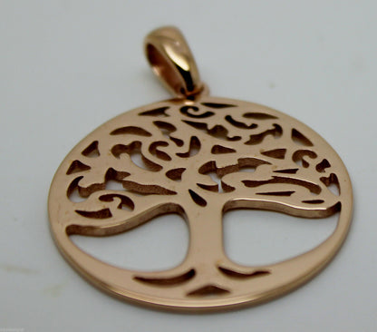 Genuine Heavy Solid 9ct Yellow Or Rose Or White Gold Tree Of Life Med/Large Pendant