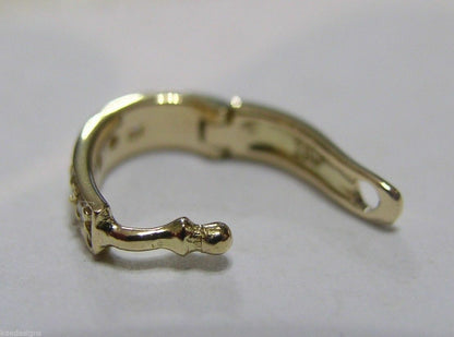Genuine 18ct White Or Yellow Gold 750 Diamond 10mm Enhancer Bail Clasp