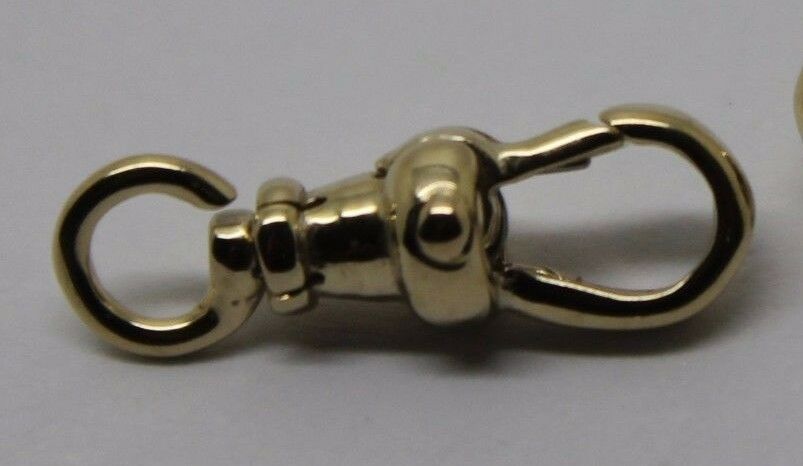 Genuine 9ct or 18ct Yellow or Rose Gold Albert Swivel Clasp 15mm Size