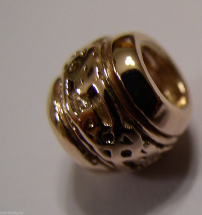 Kaedesigns,9ct Yellow Or Rose Or White Gold Or Silver Celtic Weave Bead Charm