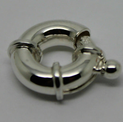 New 12mm 9ct 375 White Gold Bolt Ring Clasp  *Free Express Post In Oz