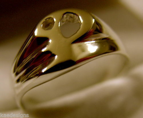 Genuine Solid 9ct 9k Yellow Or Rose Or White Gold 375 Large Initial Ring P
