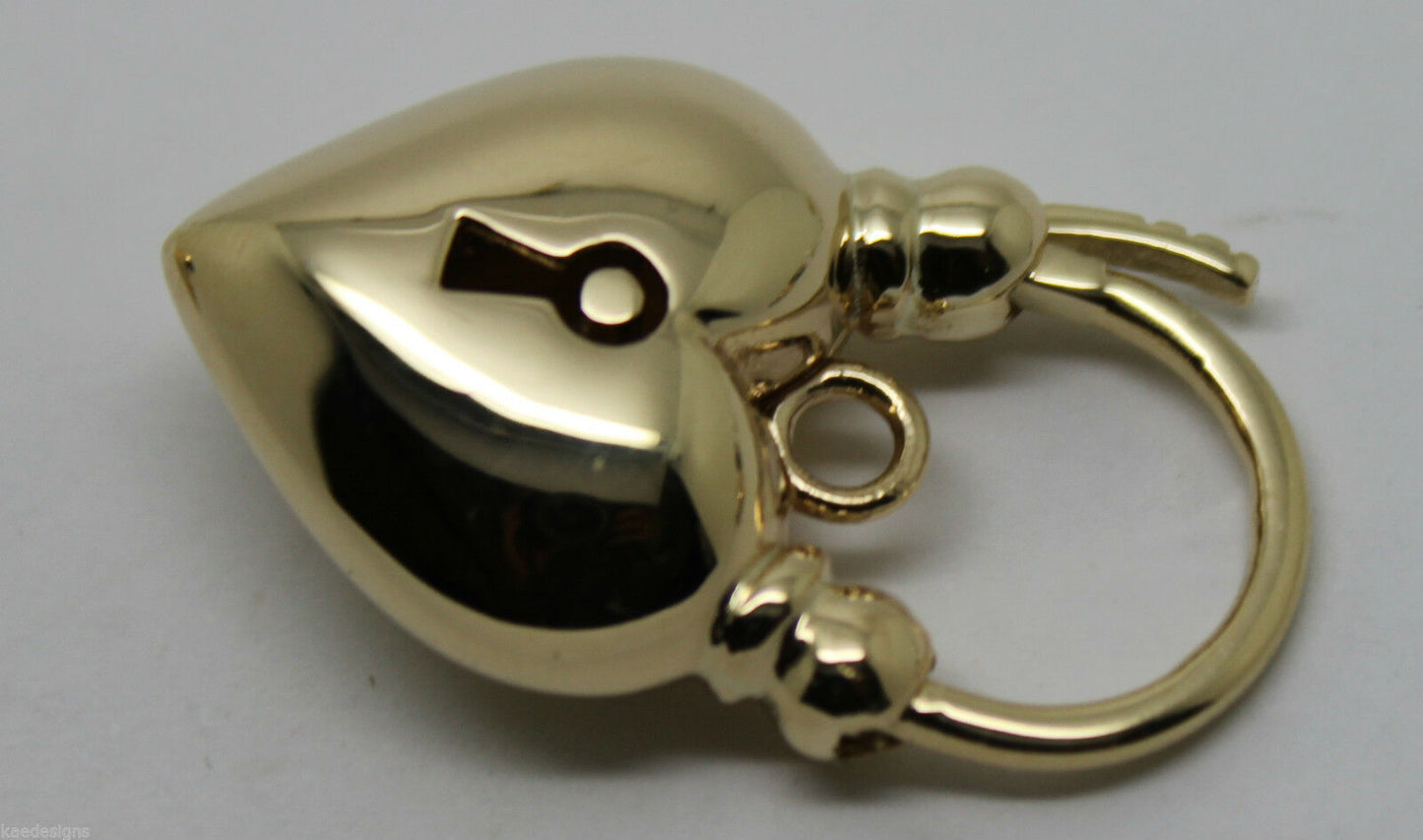 Kaedesigns 9ct 9k 375 Yellow Gold or White Gold or Rose Gold Heart Locket Padlock