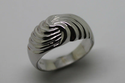 Genuine 9ct 9k 375 Yellow or Rose or White Gold or Sterling Silver Swirl Dress Ring