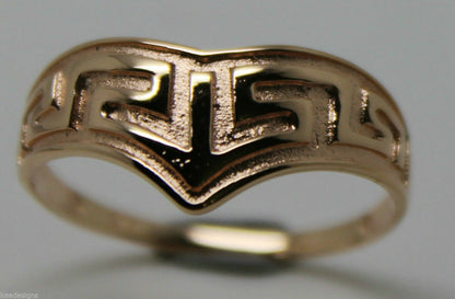 Kaedesigns, Solid 9ct Yellow Or Rose Or White Gold Gold Celtic / Greek Key Ring